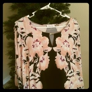 CALVIN KLEIN plus size 1X XL blouse stretch tunic